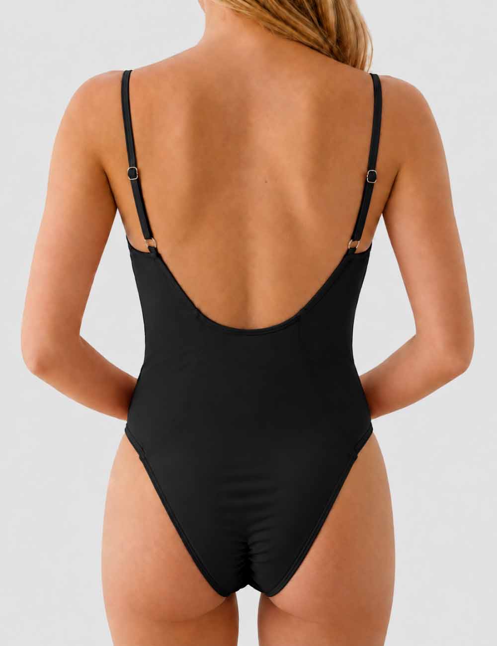 Ladies Gold Starfish Embellishment One Piece Swimsuit