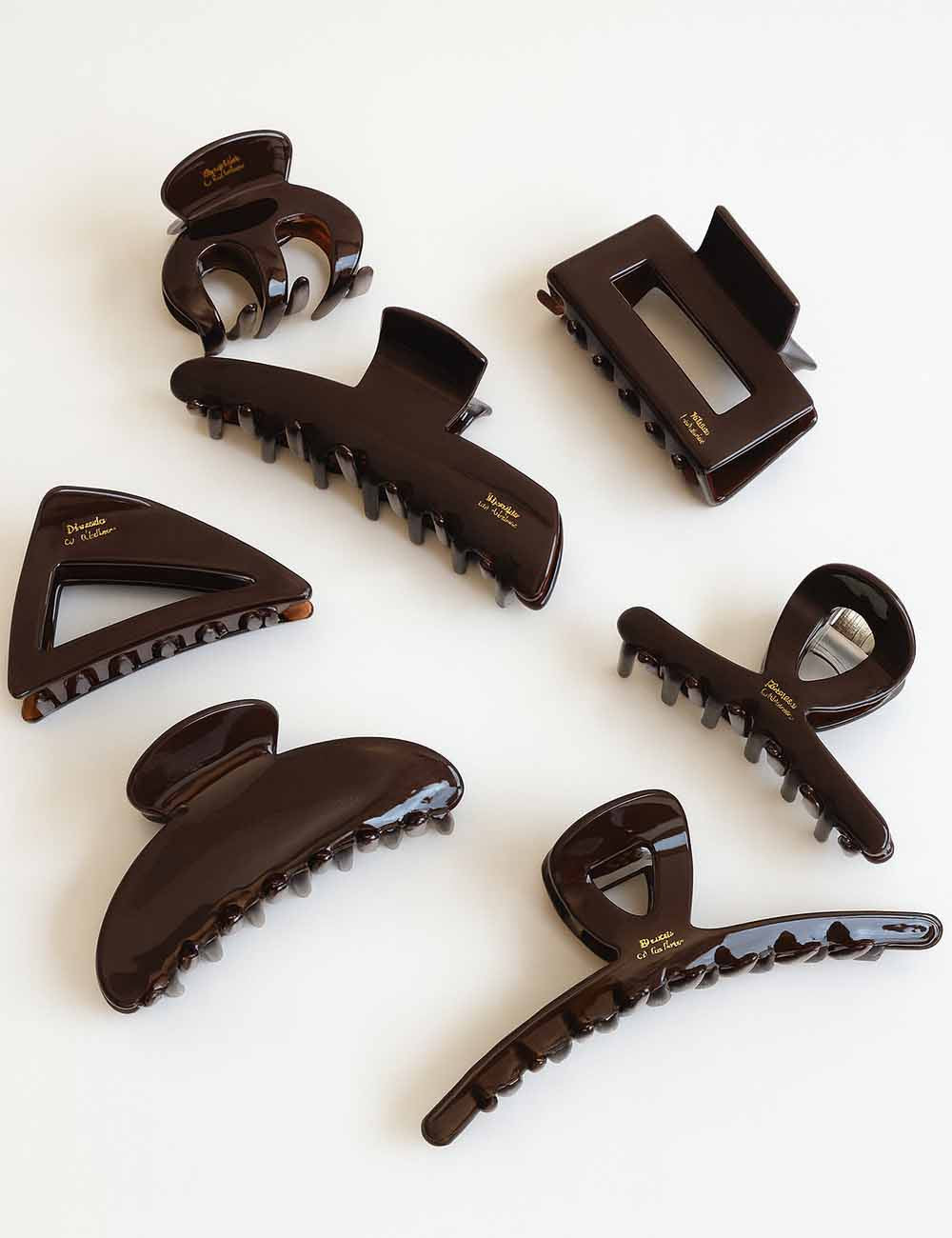 Ladies Vintage Chocolate Acetate Claw Hair Clip