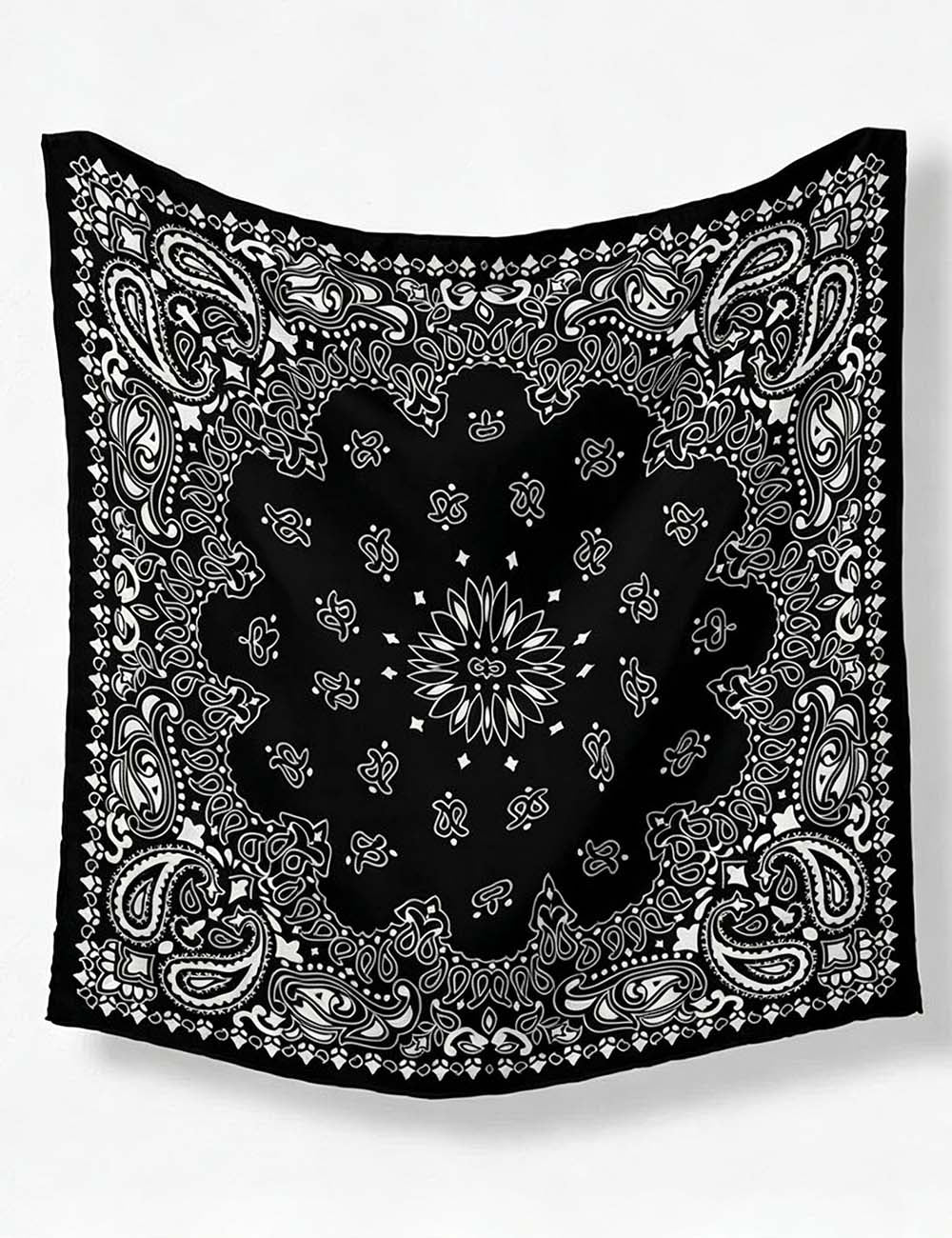 Ladies Fashion Bandana Paisley Print Square Scarf