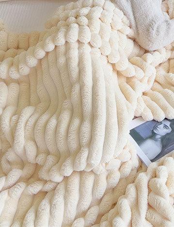 Home Decor Faux Fur Soft Solid Color Blanket SKABL4089