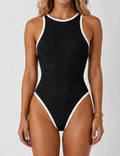 Ladies Color Block One Piece Swimsuit