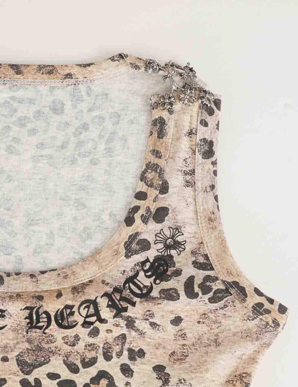 Ladies Chic Leopard Print Graphic Tank Top