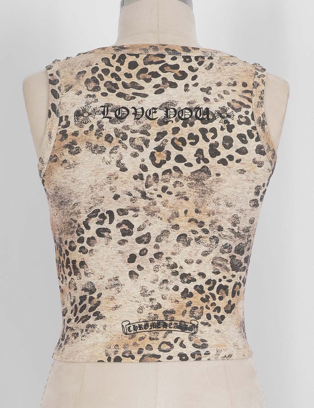 Ladies Chic Leopard Print Graphic Tank Top