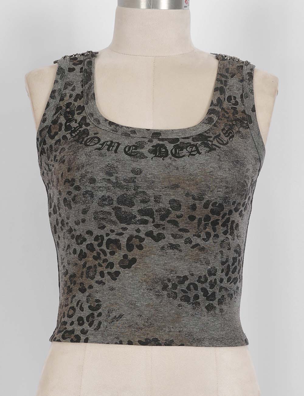 Ladies Chic Leopard Print Graphic Tank Top