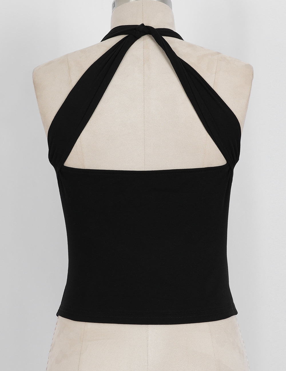 Ladies Chic Metal Stud Halter Neck Sleeveless Top