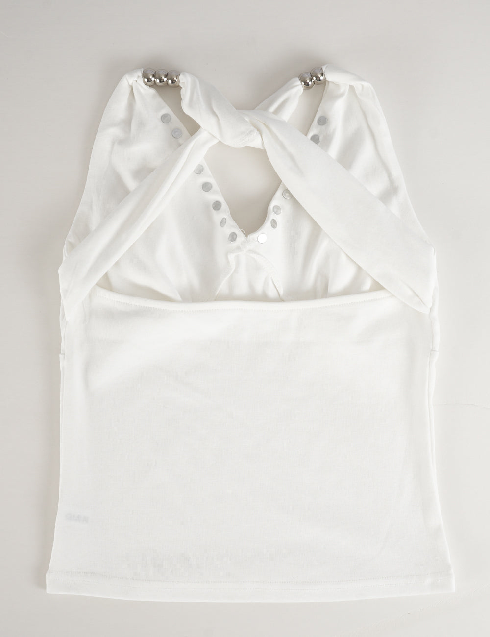 Ladies Chic Metal Stud Halter Neck Sleeveless Top
