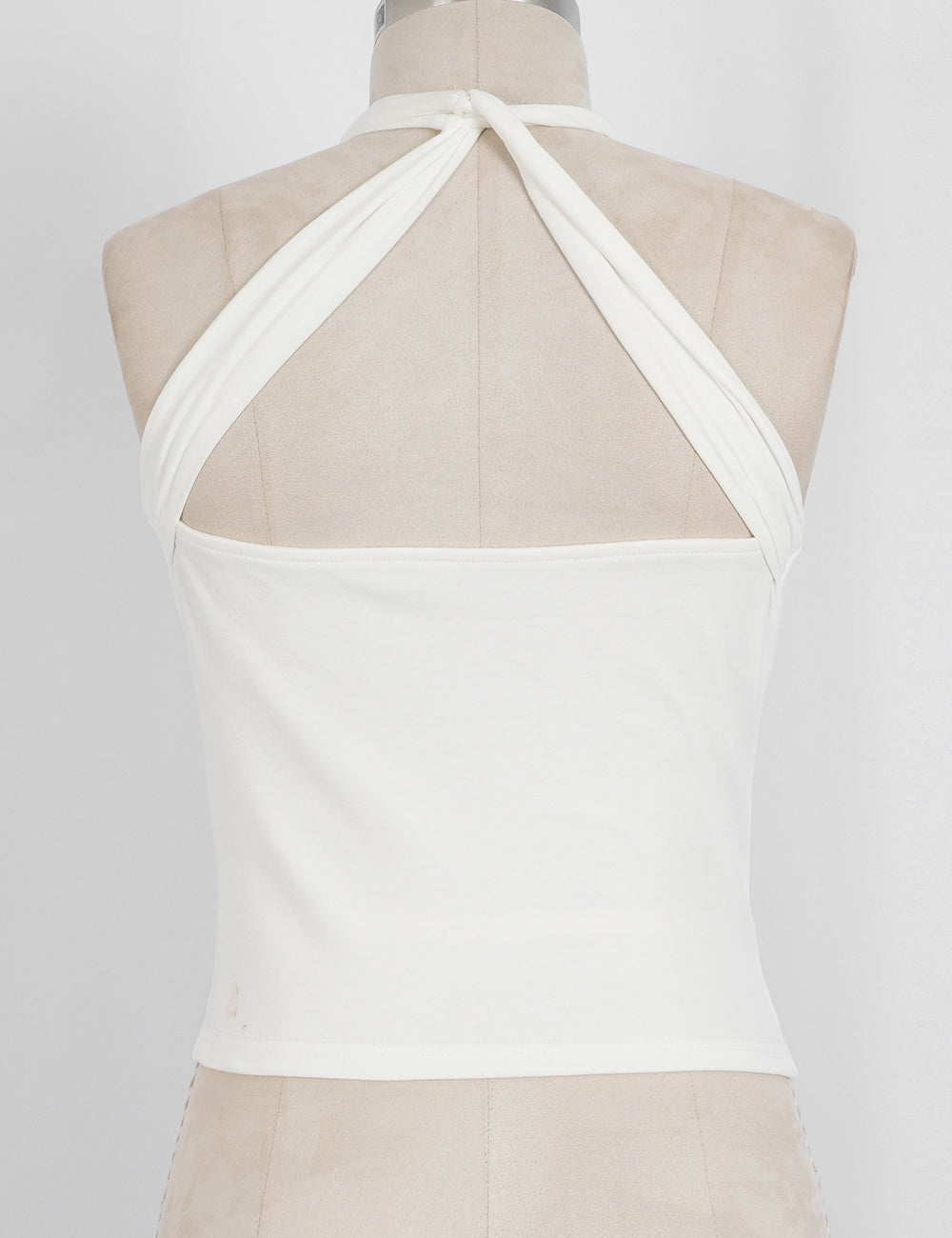 Ladies Chic Metal Stud Halter Neck Sleeveless Top