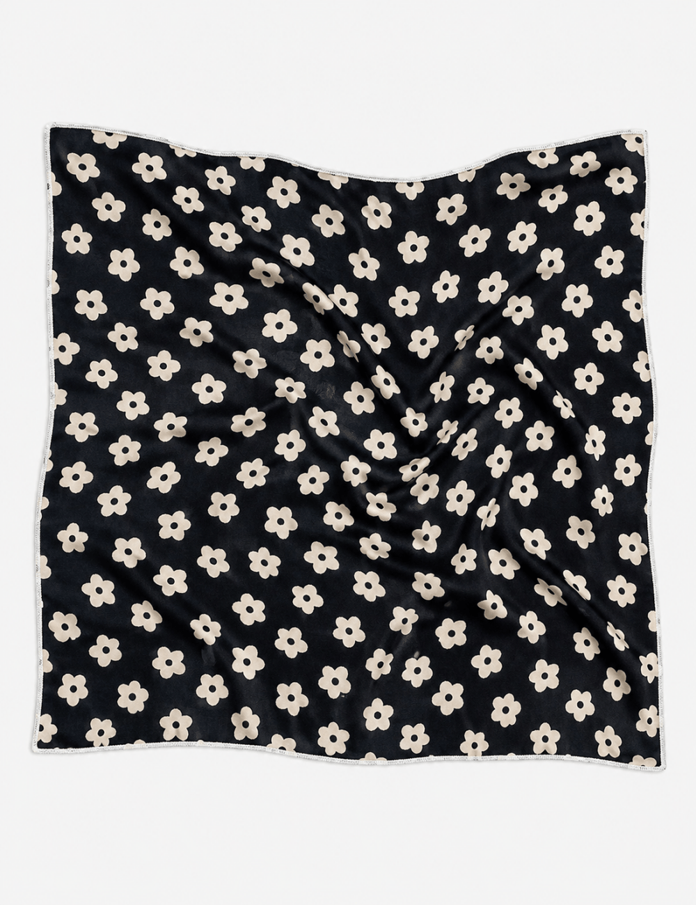 Ladies Casual Floral Print Cotton-Linen Bandana Scarf