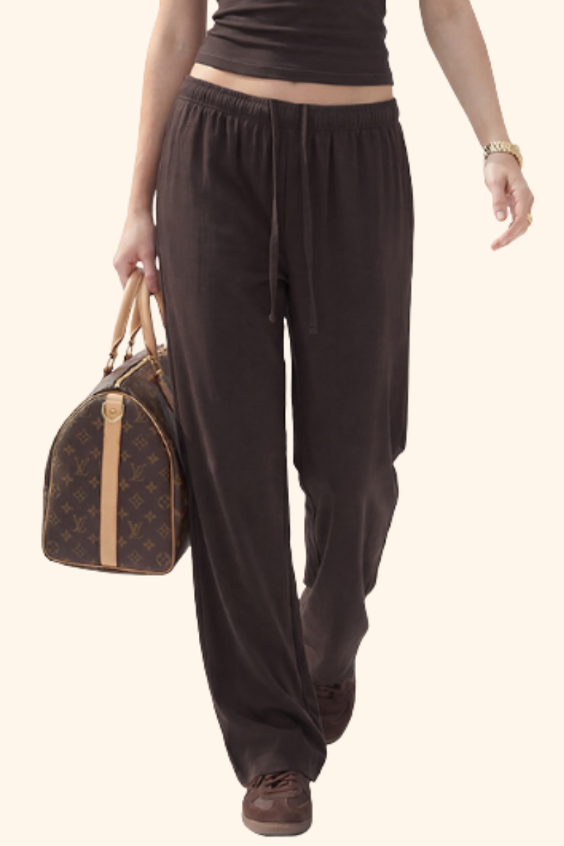 Women's Spring Summer 200g High Stretch Wide Leg Pants