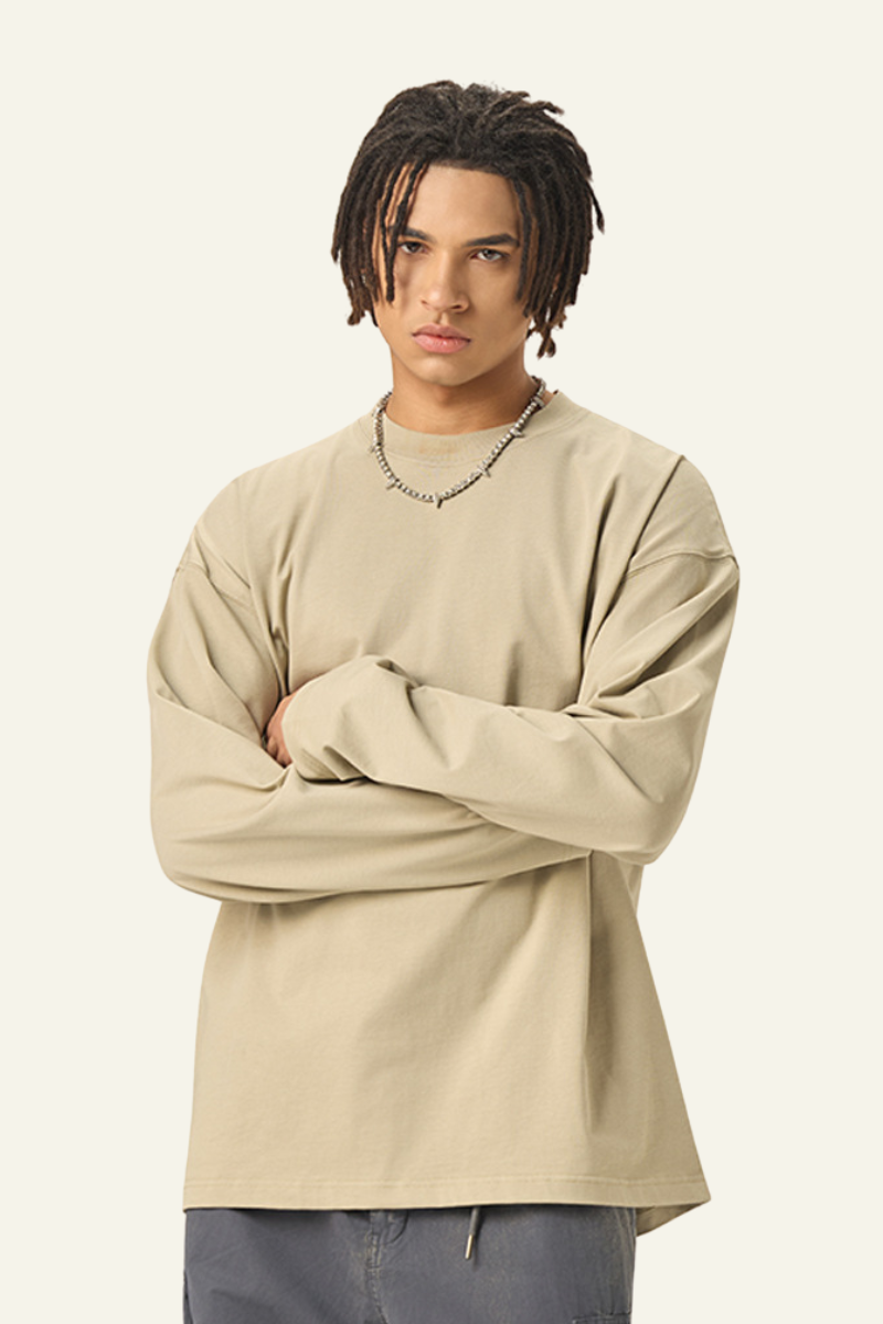 Men's Cotton 270 Heavyweight Long-Sleeved T-shirt.