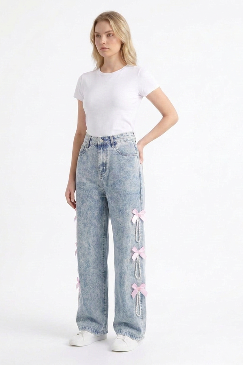Women's High Waist Wide Leg Jeans