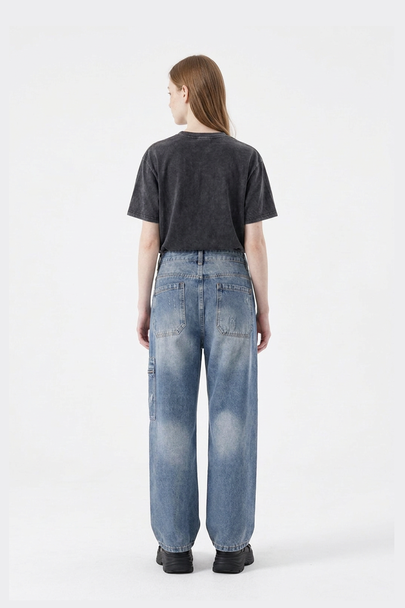 Women's High Waist Straight Leg Jeans