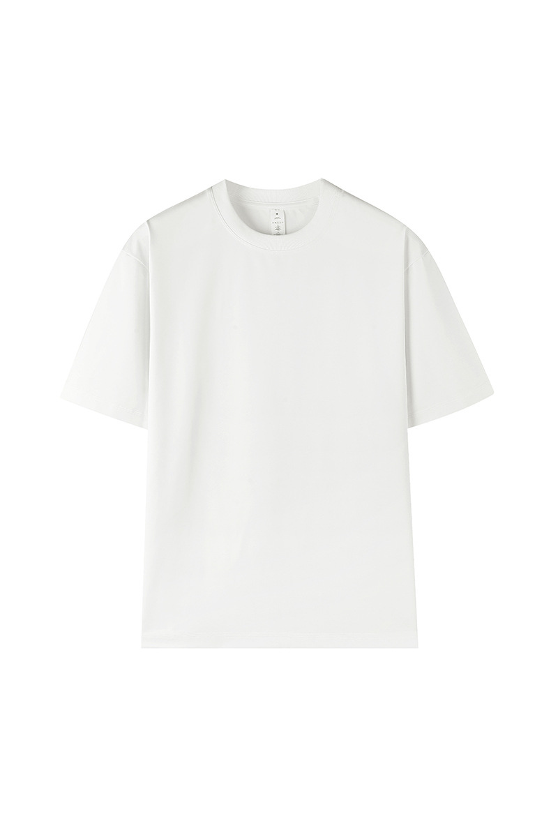Unisex Summer 7A AntiMite Cooling 3Stitch Cotton Solid Tee