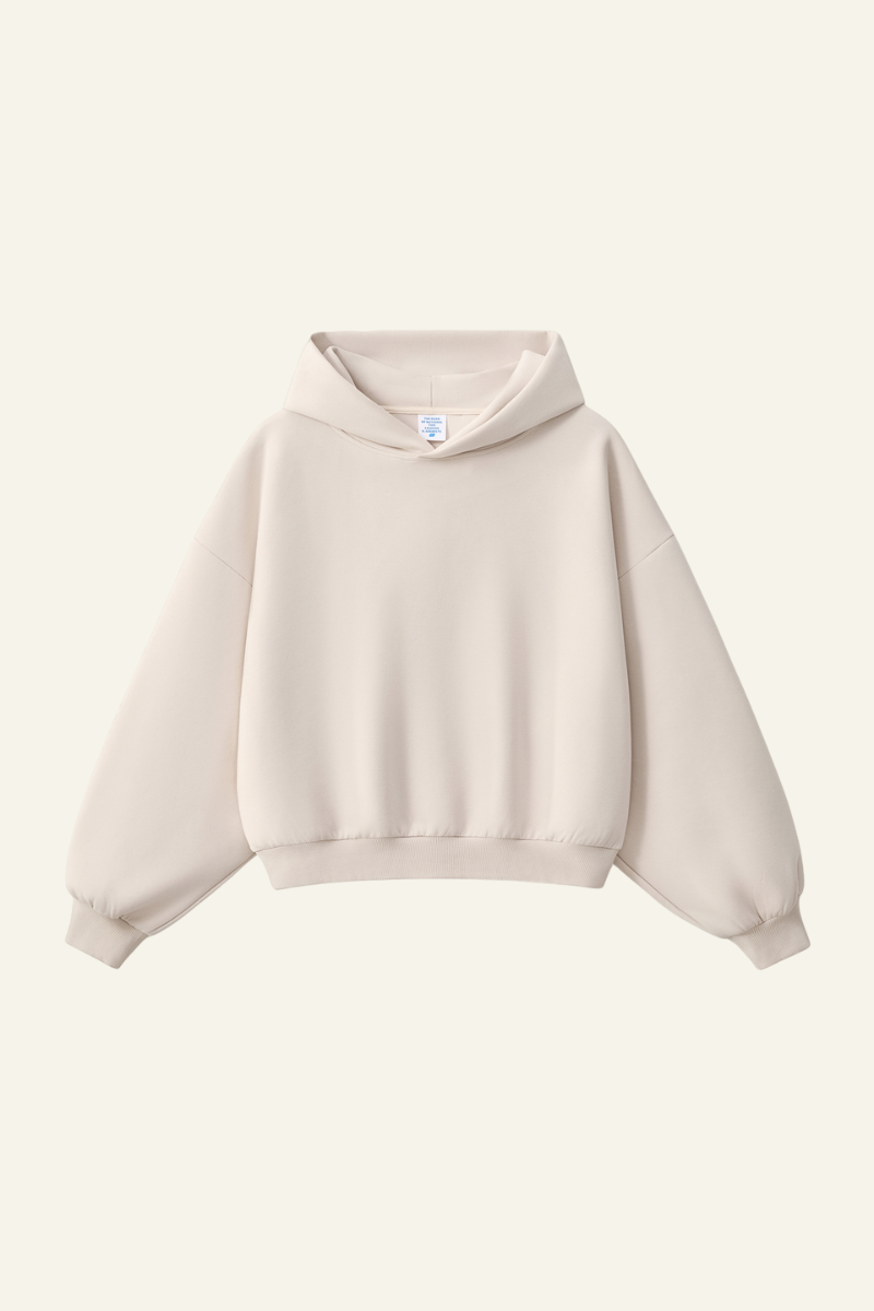 Men's Streetwear Cropped Drop-Shoulder Hoodie
