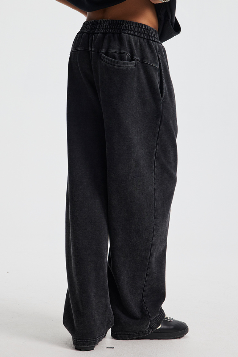 Men's Fall Clothing Cotton Worn-Out Curved-Blade Pants