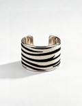 Ladies Punk Animal Print Metal Wide Cuff Bracelet