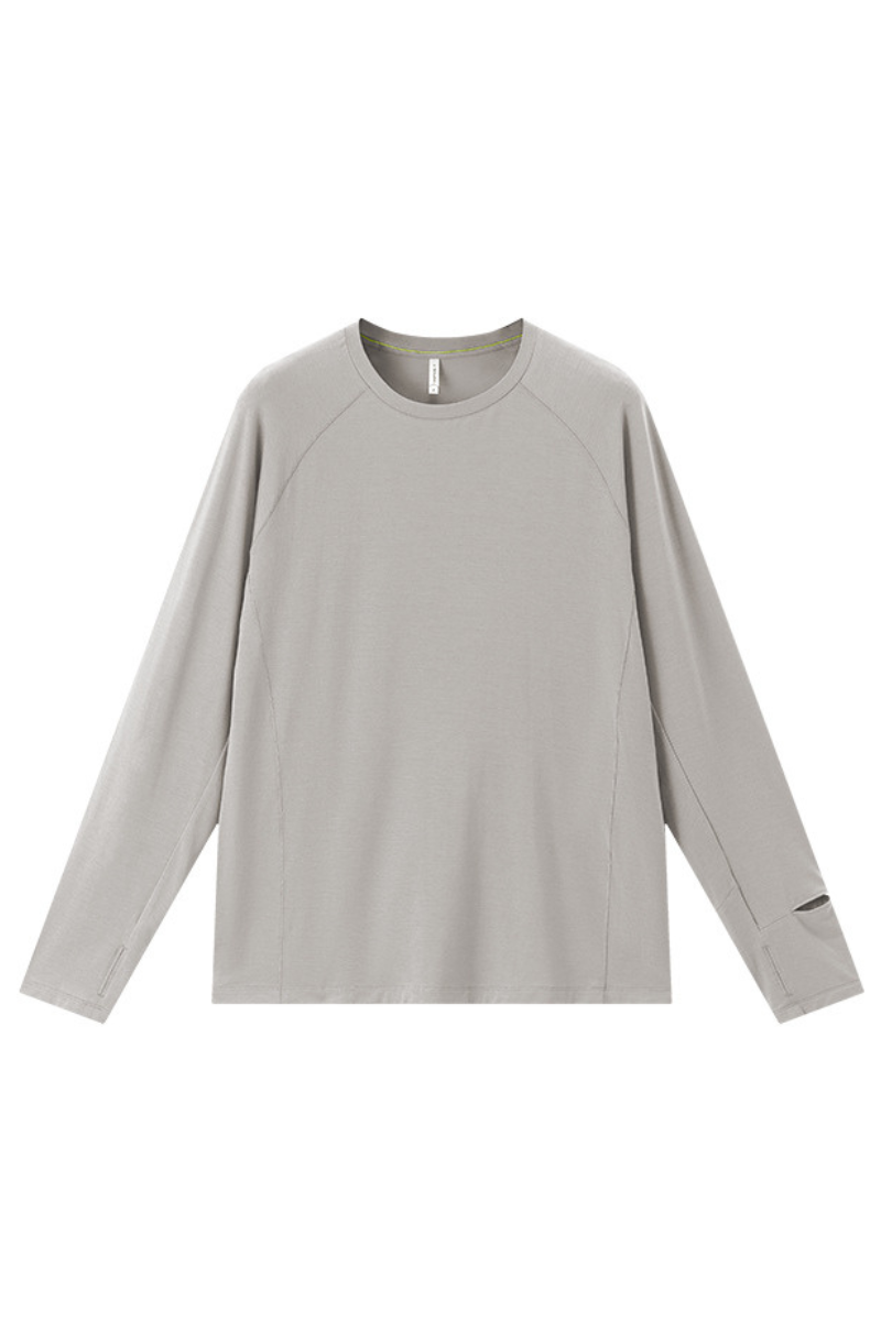 Unisex Summer Wool Long Sleeve Outdoor Anti-Odor Tee