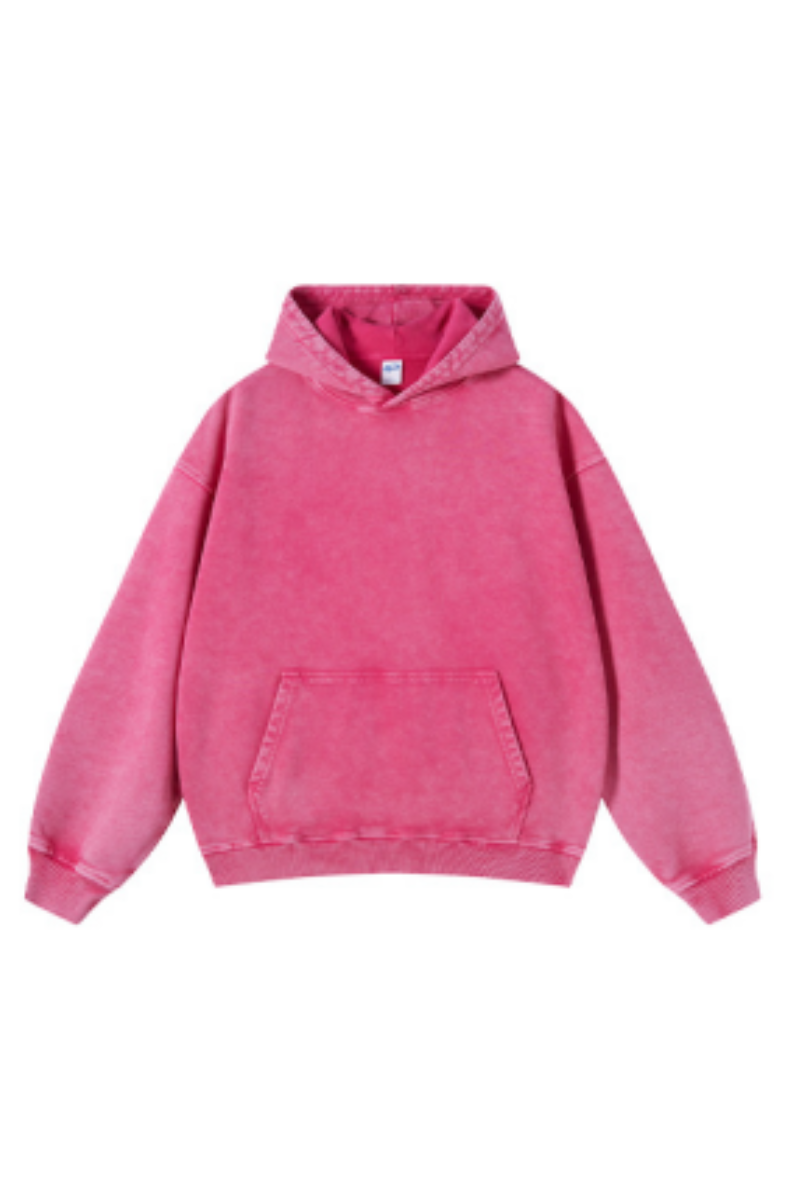 Unisex Fall Clothing 100% Cotton Wax Washed Pocket Hoodie