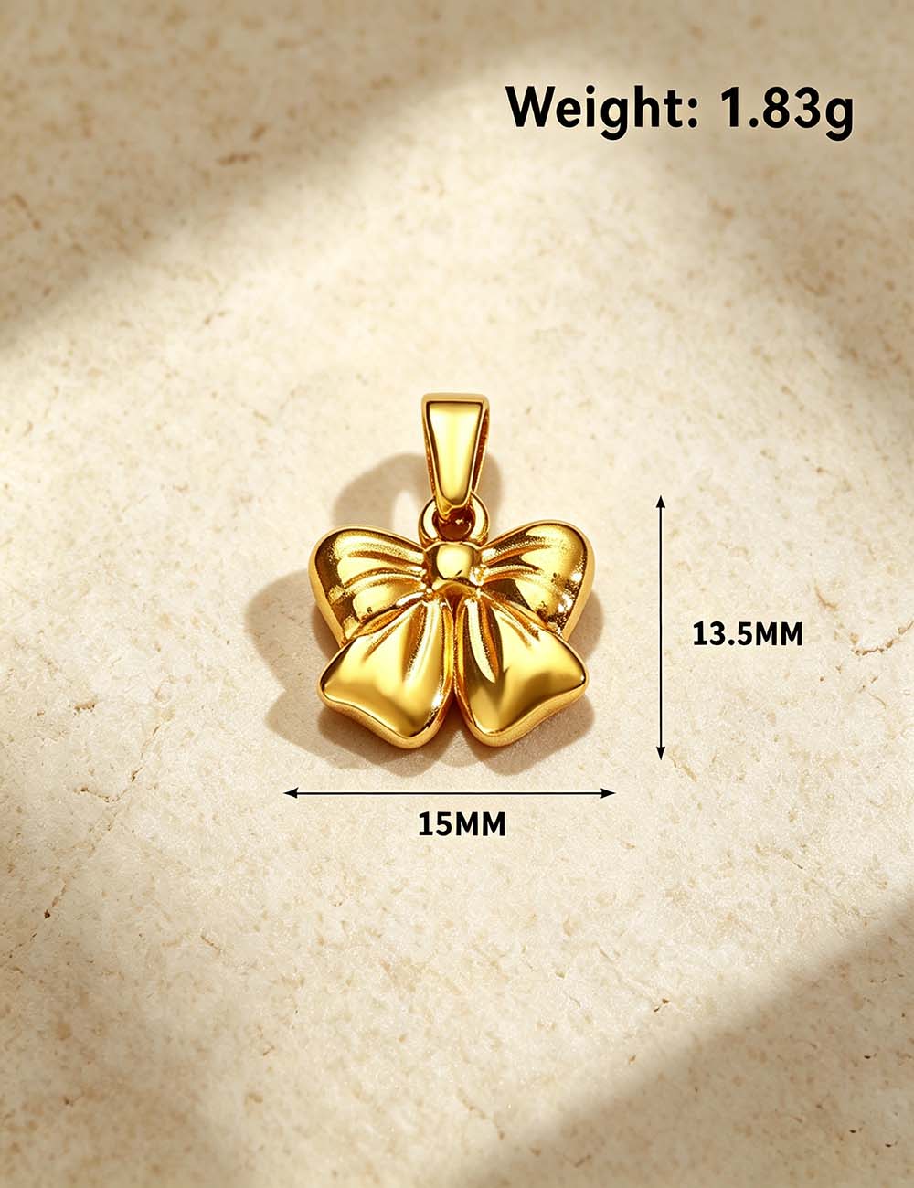 Ladies Vintage Coquette Bow Ribbon Flower Charm Pendant