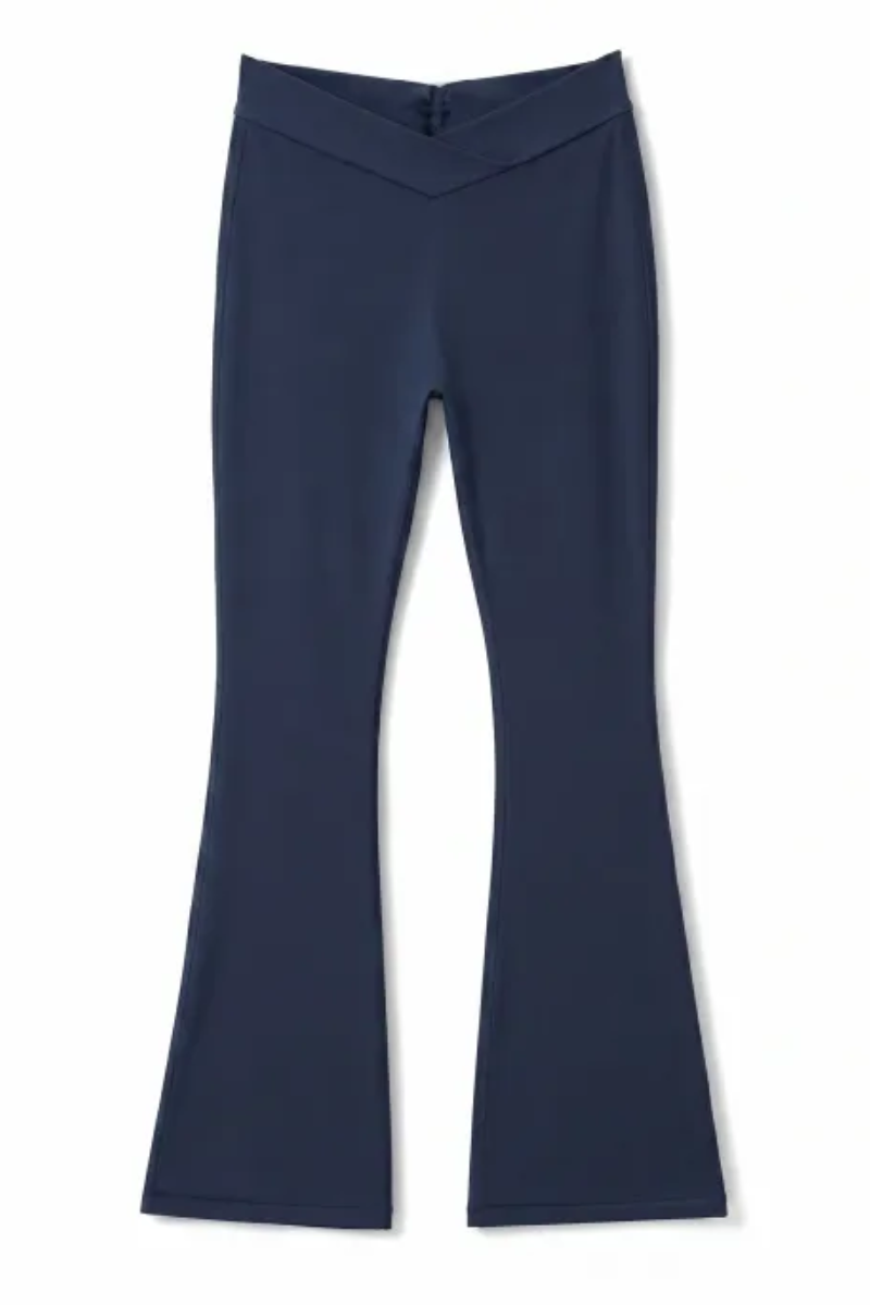 Women's Cross V Flare Scrunch Quick Dry Pants - Sky Blue