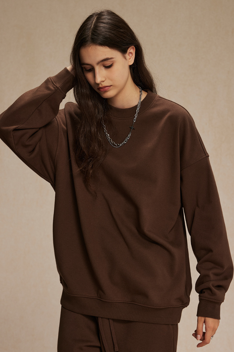 Women's Fall Clothing Streetwear Relaxed Solid Pullover