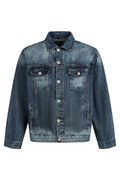 Unisex American Retro Washed Denim Loose Cleanfit Jacket