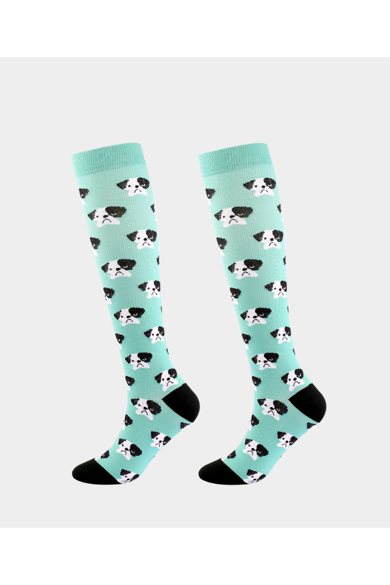Unisex Fall Halloween Cushioned Knee High Compression Socks