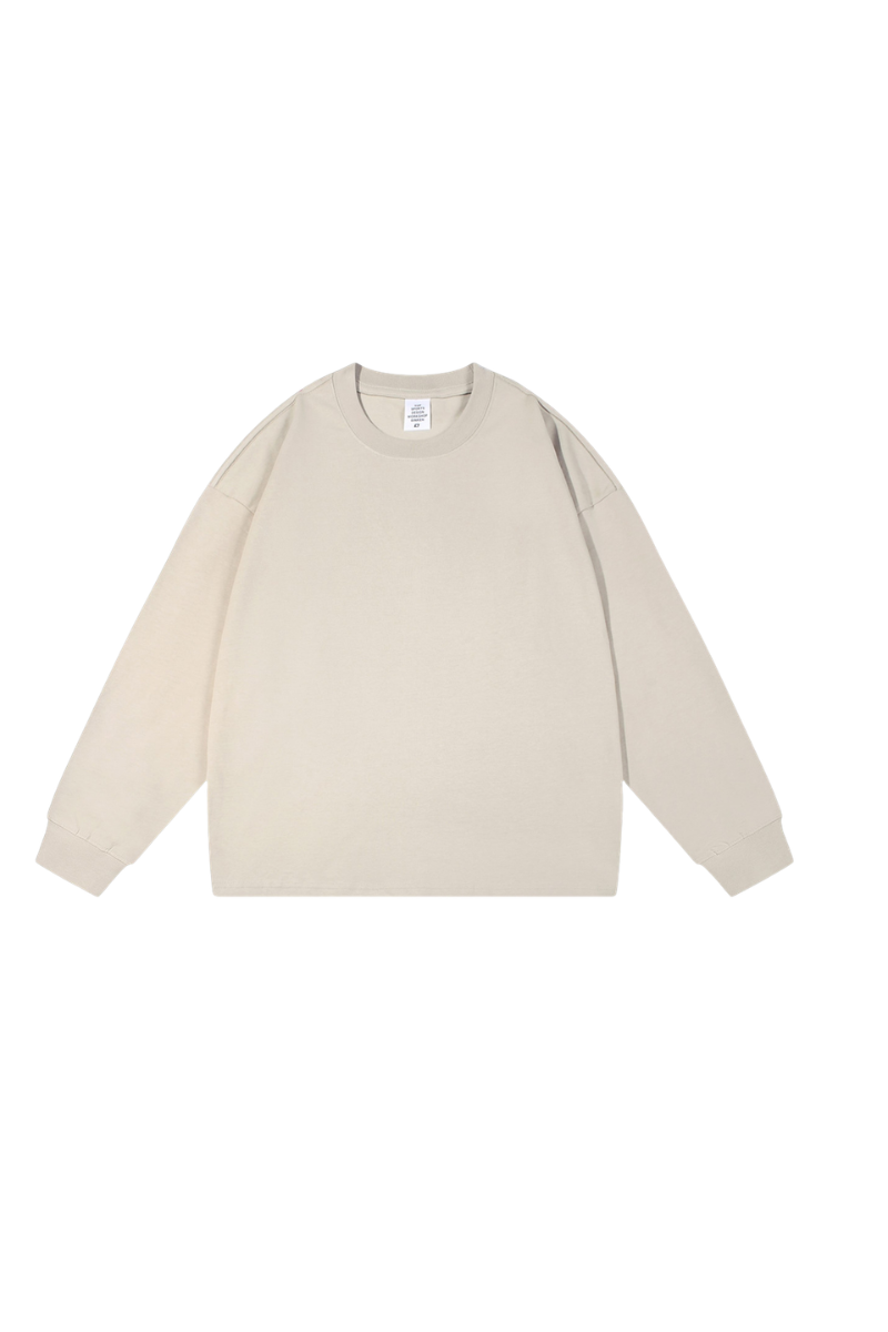 Women's 305g Heavy Cotton Loose Crewneck Long Sleeve Tee