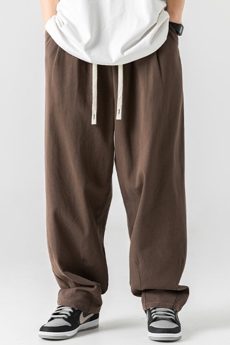 Men's Spring Japan Draped Double Pleated Fleece Pants