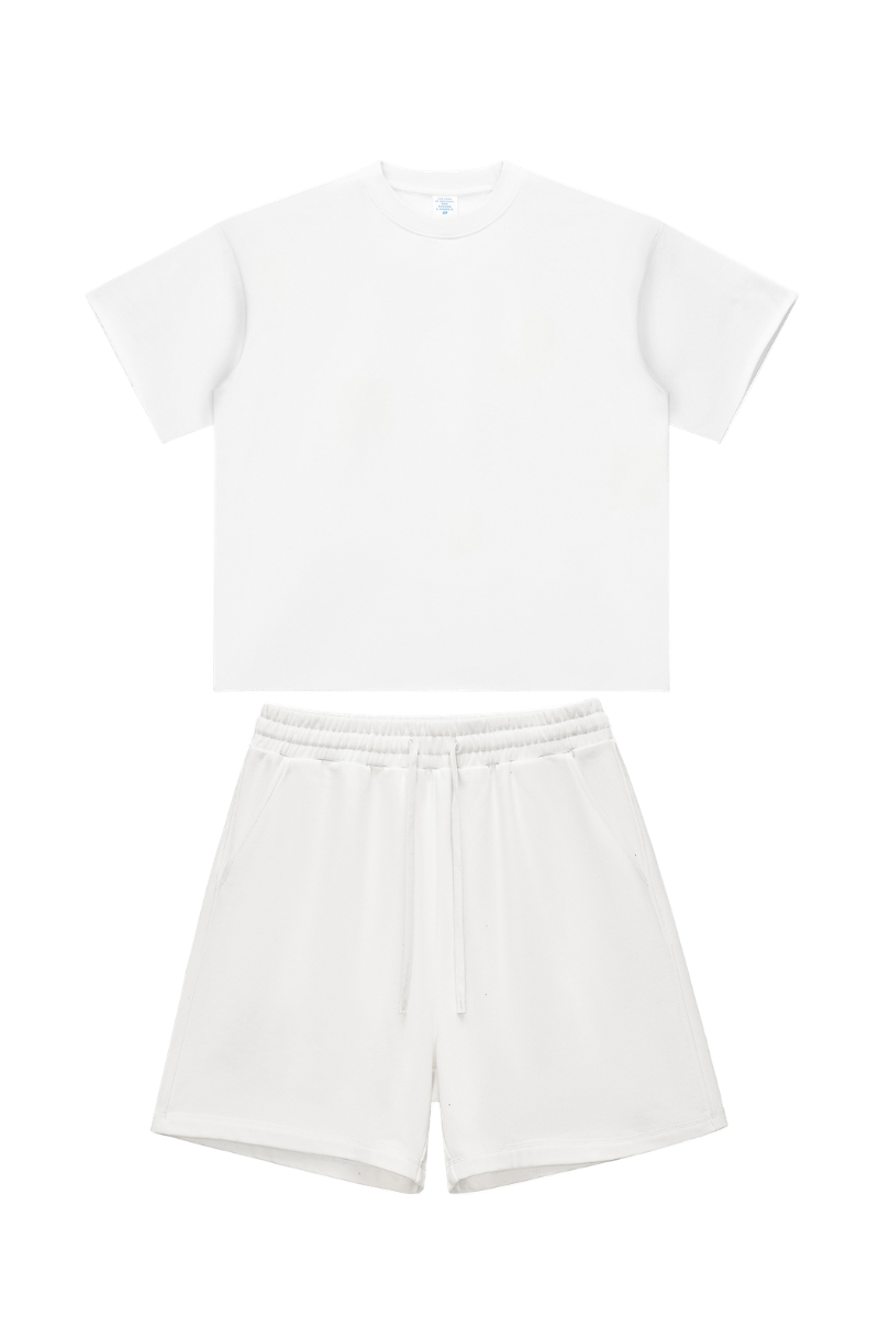 Men's American Washed Spray Bright Tee & Shorts Set