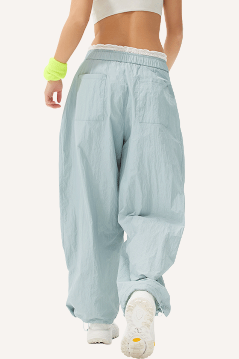 Women's Summer Waterproof Wide 2-Waist Cargo Pants