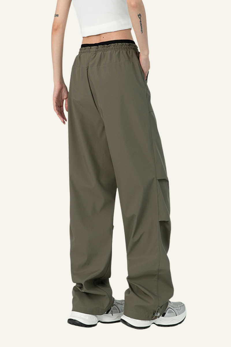 Women's Water-Resistant Breathable Pleated Light-Fleece Cargo Pants