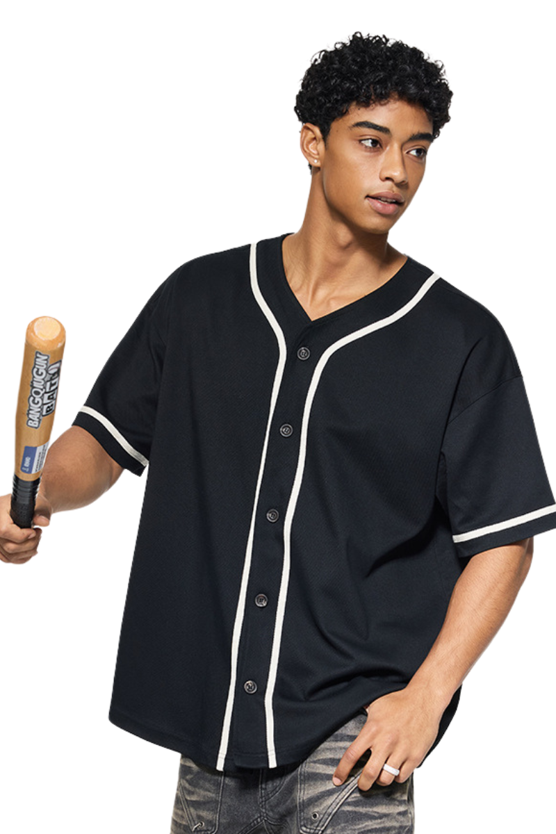 Men's Summer 270g Old Money Button Front Loose Tee