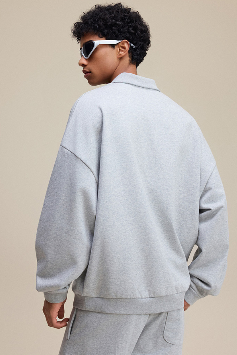 Men's Heavyweight Fleece Lapel Sweatshirt