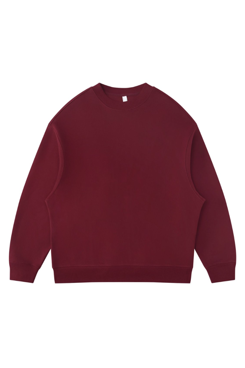 Men's Fall Clothing Fleece Loose Crew Neck Sweatshirt