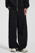 Men's Fall Clothing 450g Knit Raw Edge Straight Pants