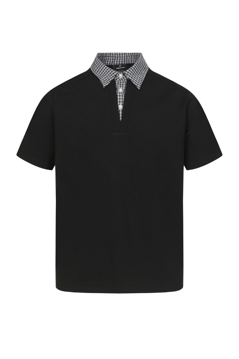 Men's Summer Old Money Plaid Wrinkle-Free Set-in Polo