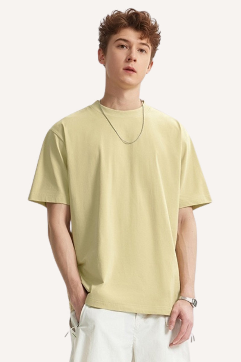 Unisex Spring Summer Polyester Solid Crewneck Quick Dry Tee