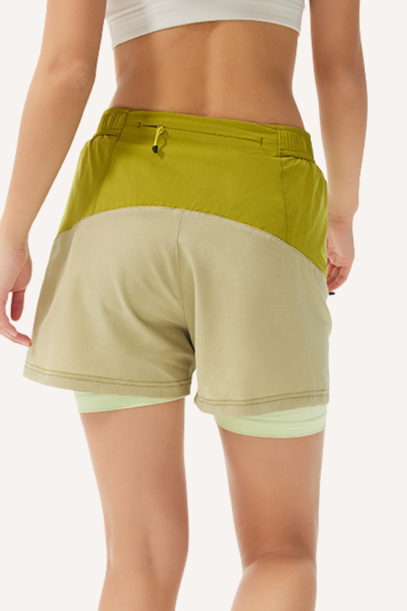 Unisex 2-in-1 Reflective UPF50+ Cooling Quick Dry Shorts