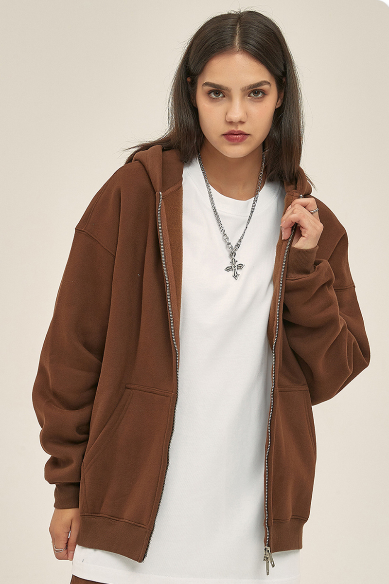 Women's Fall Clothing 350G Full Zip Hoodie Jacket