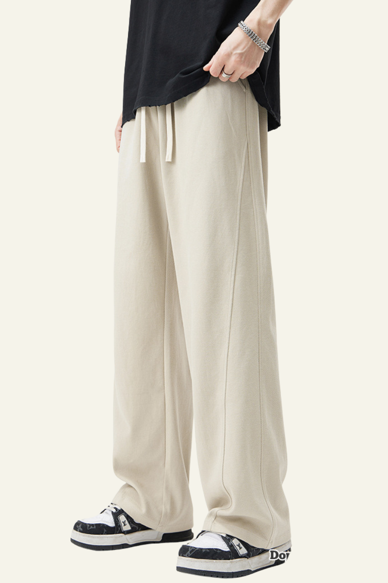 Men's Side-Striped Draped Casual Pants