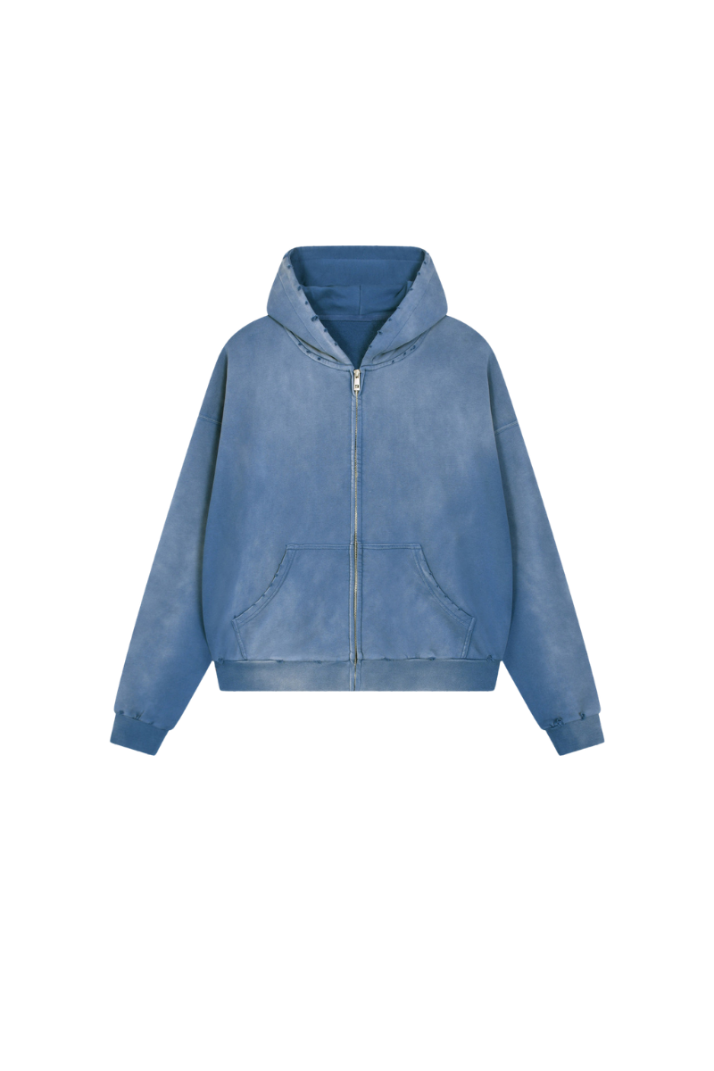 Women Fall Clothing Acid Wash Boxy Cropped Hoodie