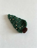 Ladies Holiday Cute Crochet Christmas Tree Hair Clip