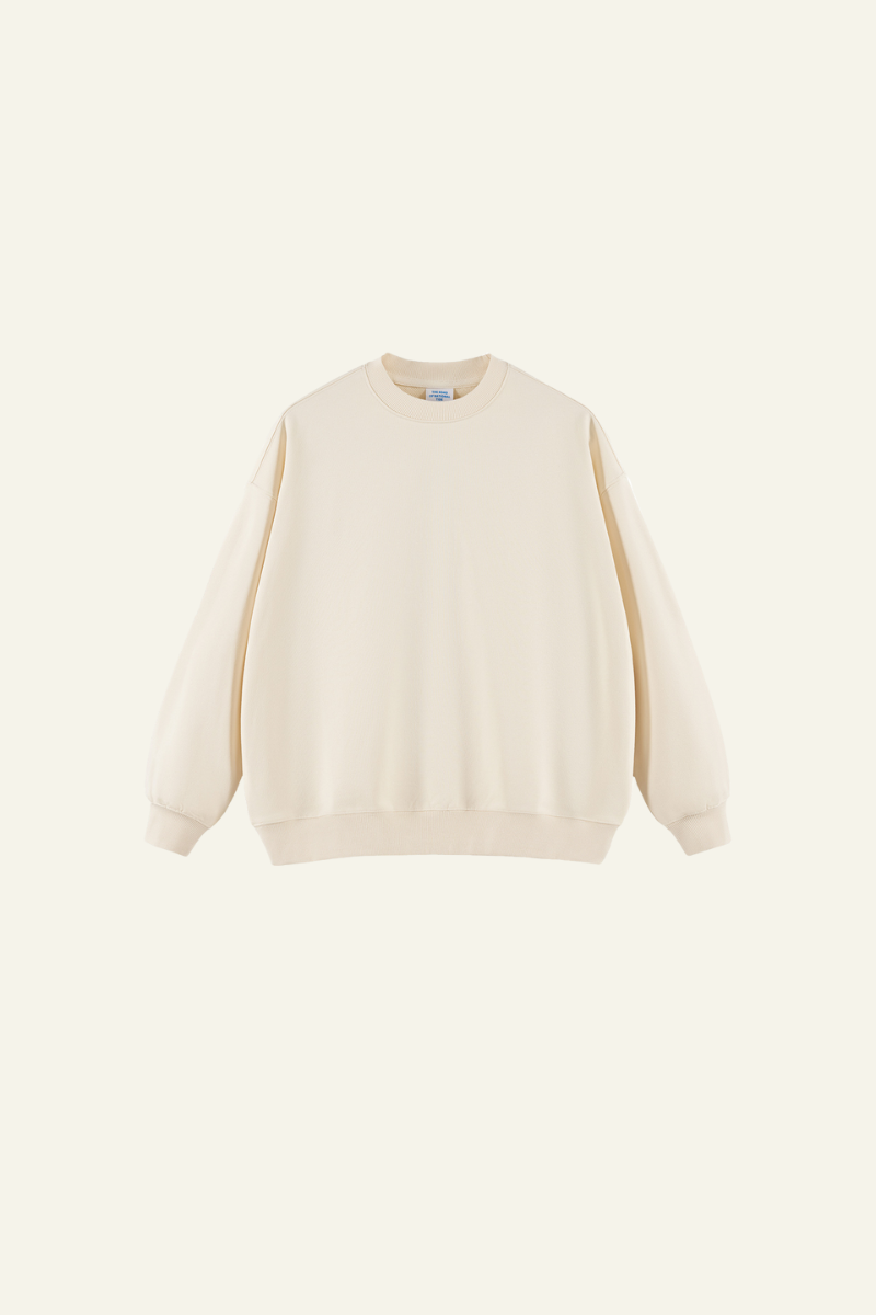 Men's 400G Heavyweight Streetwear Solid Pullover
