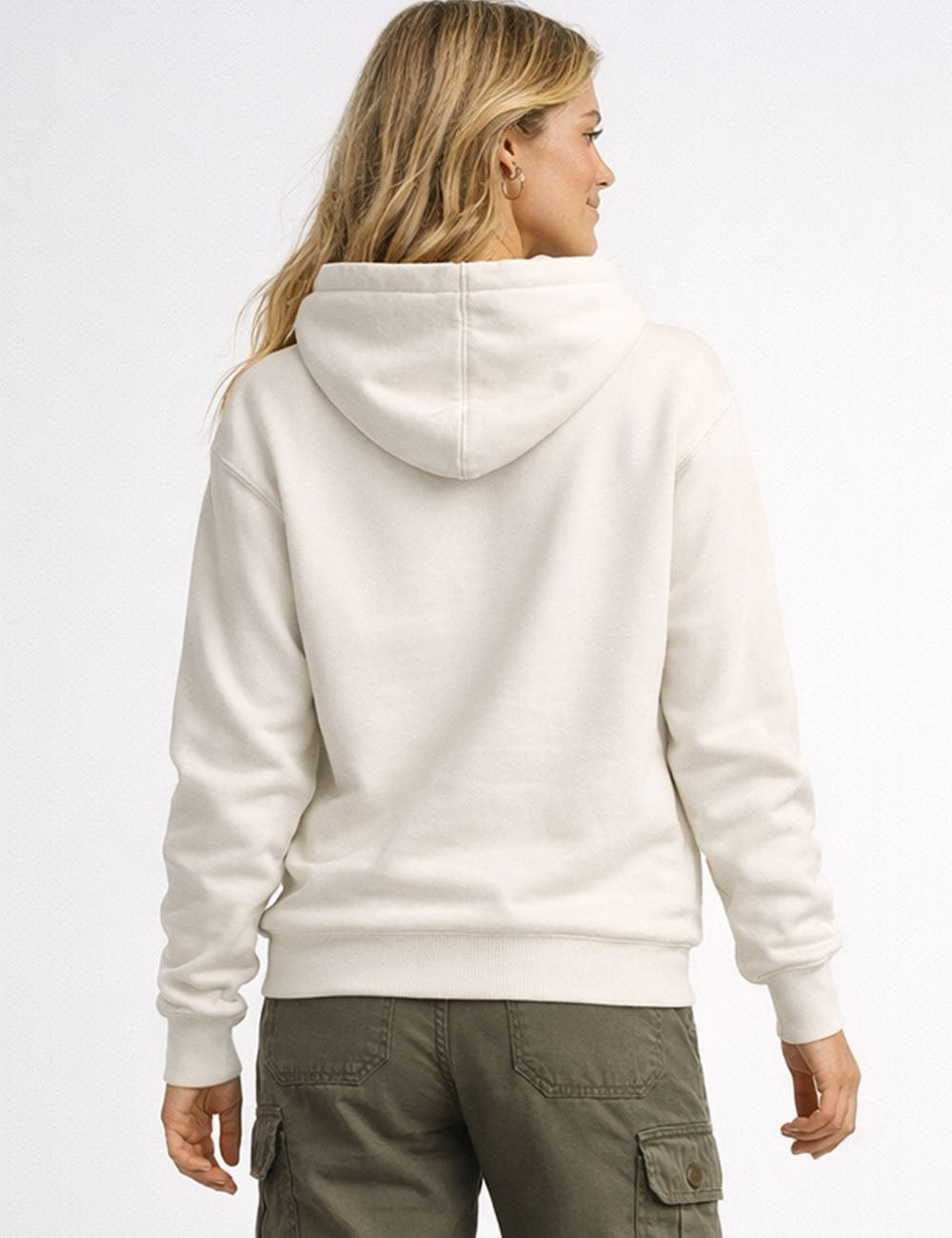 Ladies Everyday Pullover Hoodie Drawstring Long Sleeves Sweatshirt