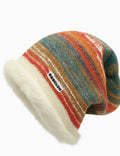 Ladies Colorful Mohair Rolled Hem Slouchy Knit Beanie Hat
