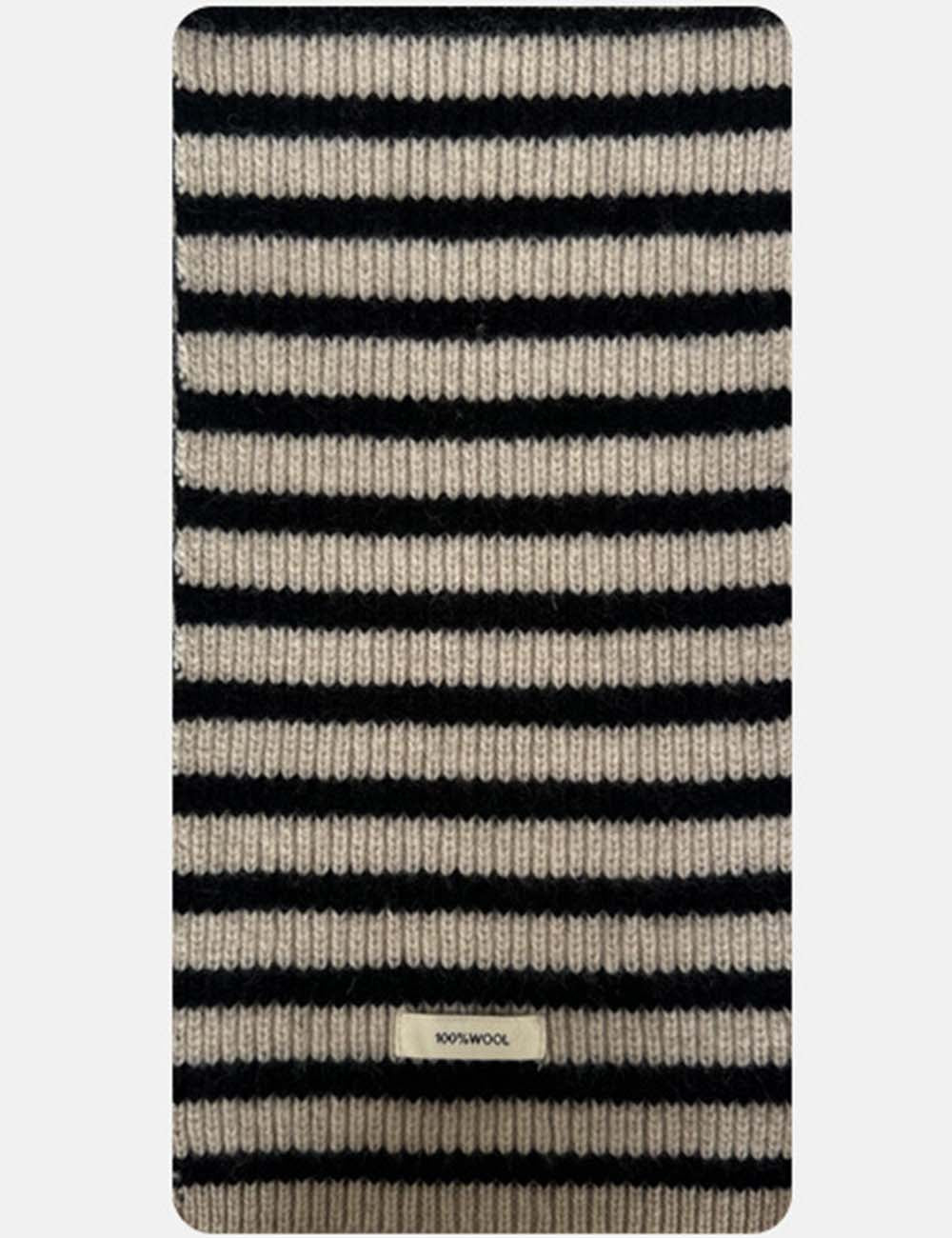 Ladies Cozy Color Block Striped Knit Scarf