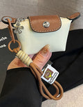 Ladies Color Block Flap Mini Wallet Bag with Key Chain
