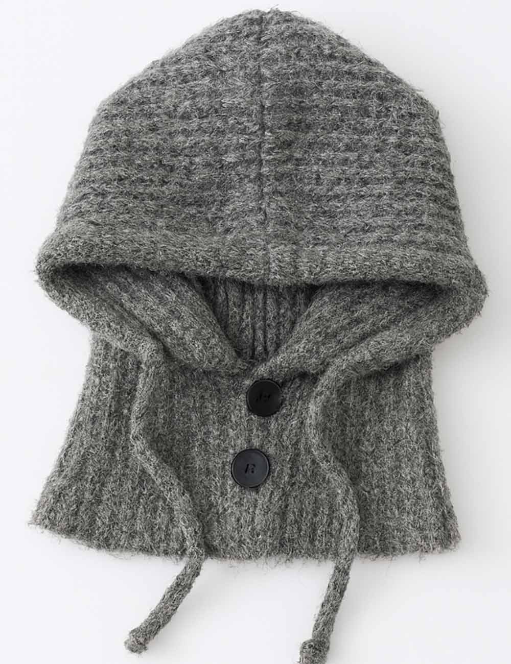 Ladies Cozy Circle Yarn One-Piece Hooded Knit Hat