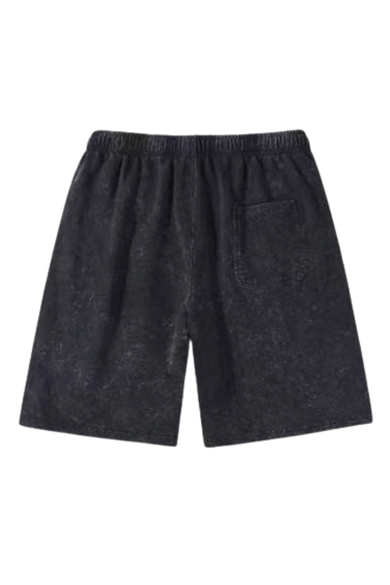 Unisex Summer 5-Inch Vintage Wax-Washed Distressed Shorts